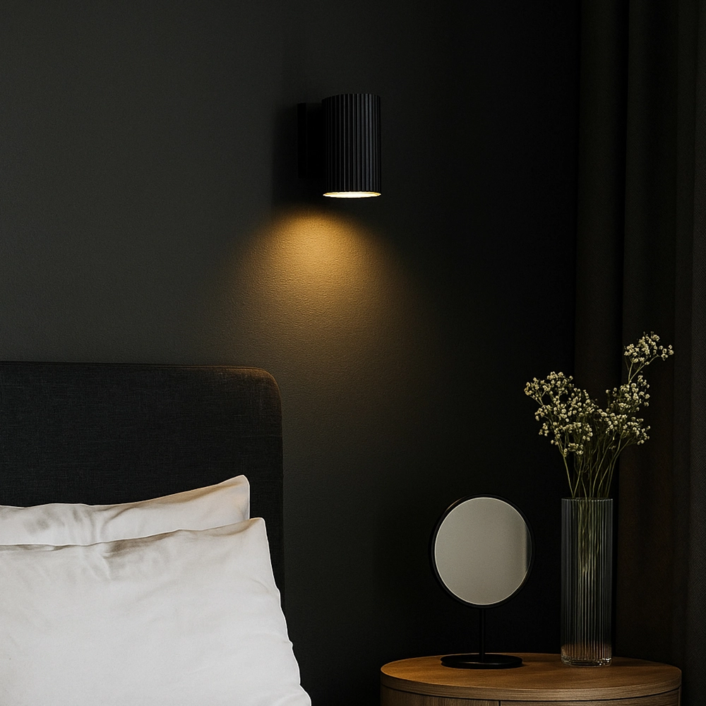 Black wall lamp Onis down Lyora 4255805302293