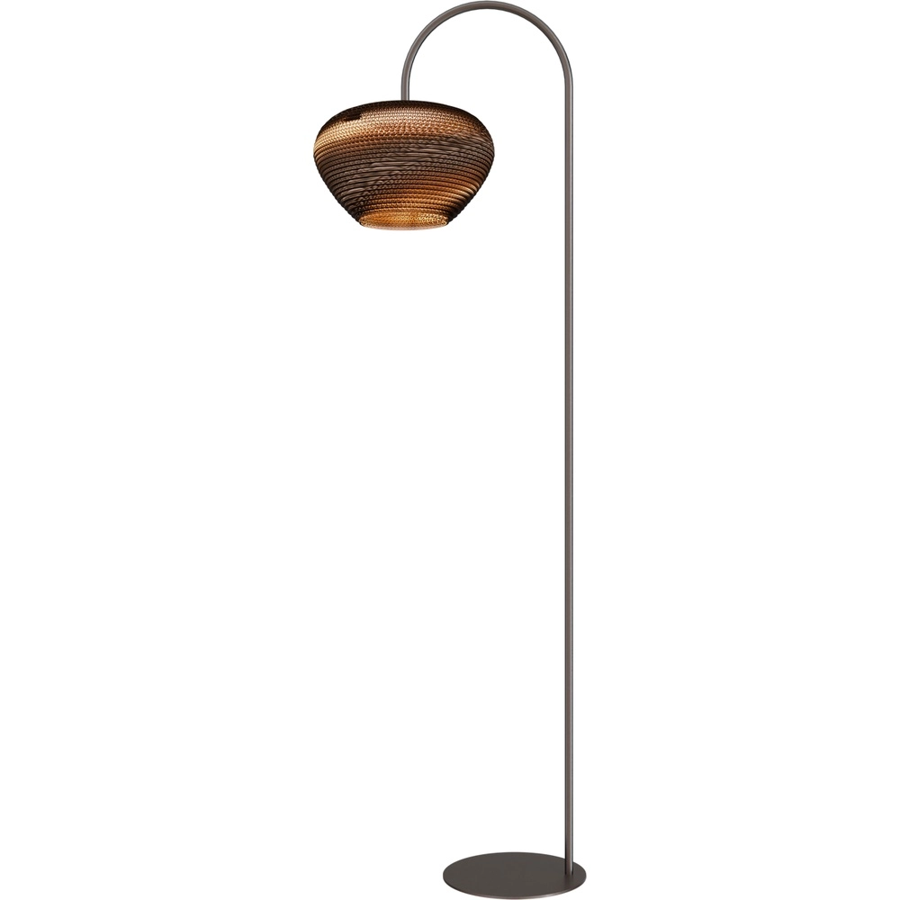 Arc lamp Think Paper Cartone with cocoa base