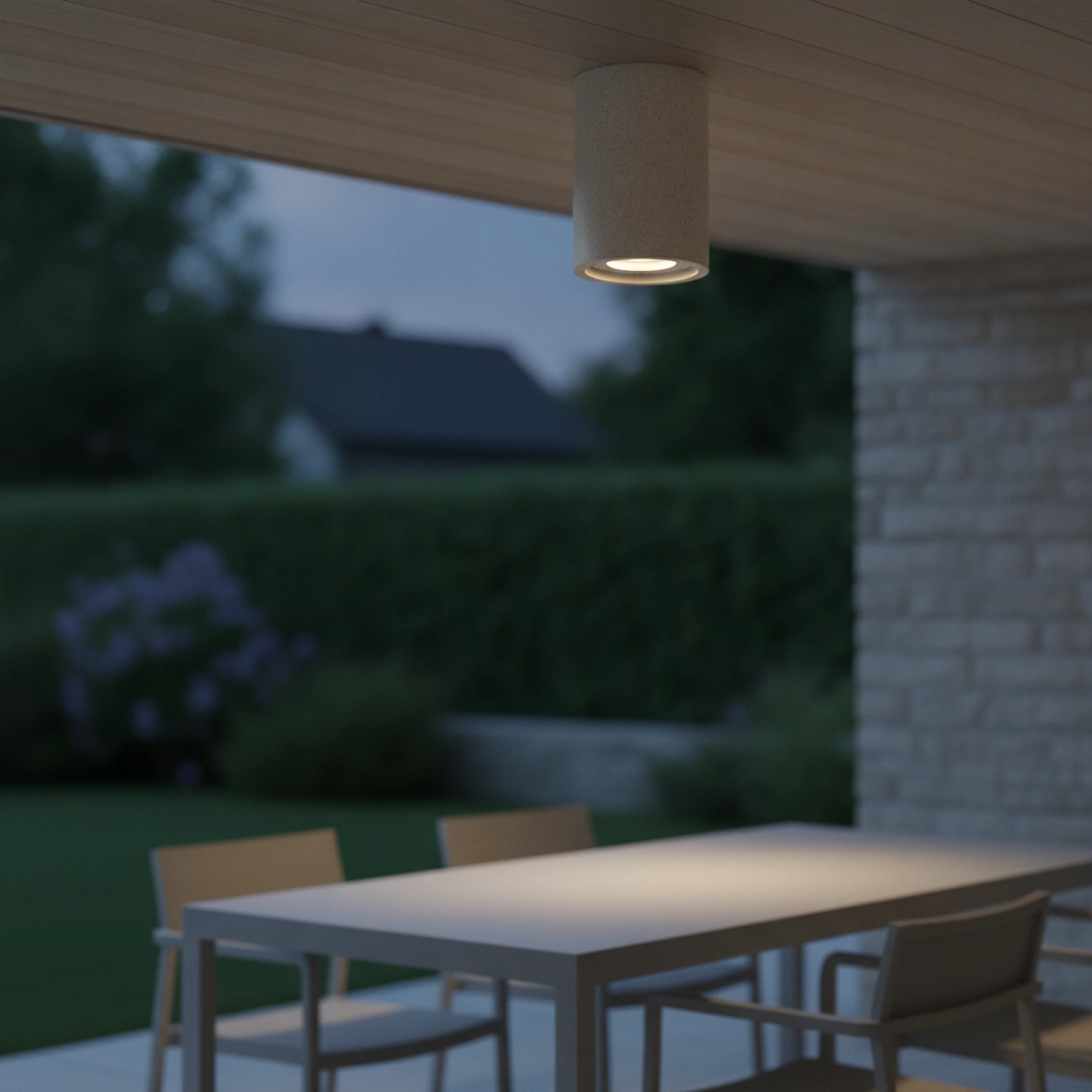 Ceiling spotlight Par white concrete