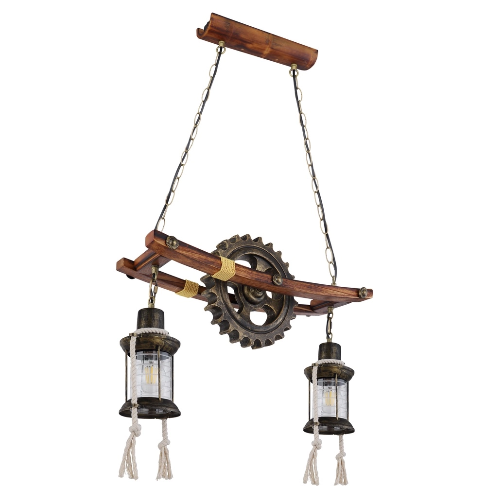 Industrial pendant lamp Abella 2-light Globo 9007371407392
