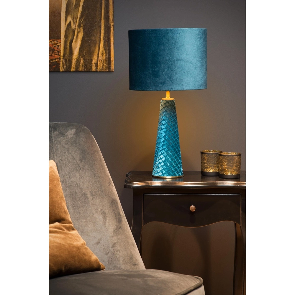 Table lamp Extravaganza Velvet blue Lucide 5411212105301