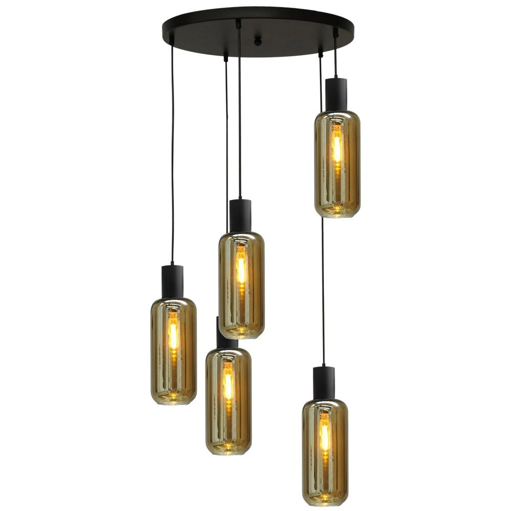Hanging lamp Bounty 5-light black
