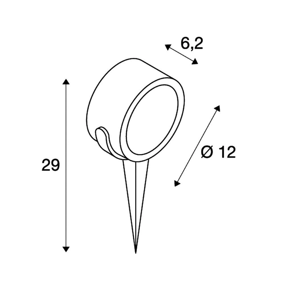Garden spotlight Sitra 360 Spike with lancing device SLV 4024163134477