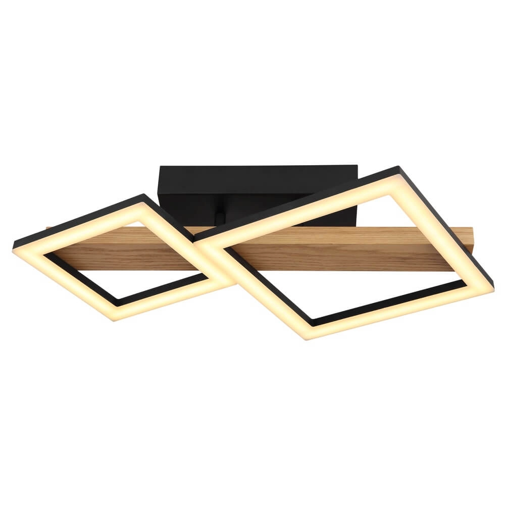 Modern ceiling lamp Dustin black 48cm Globo 9007371445103