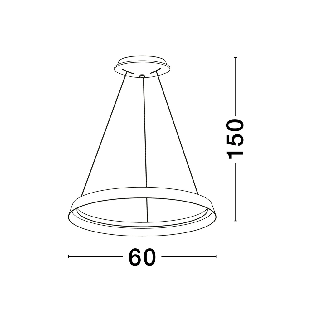 Design pendant lamp Ormi Ø 60cm champagne Lyora 5212017448842
