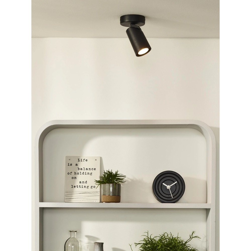 Ceiling spotlight Xyrus Black Lucide 5411212234179