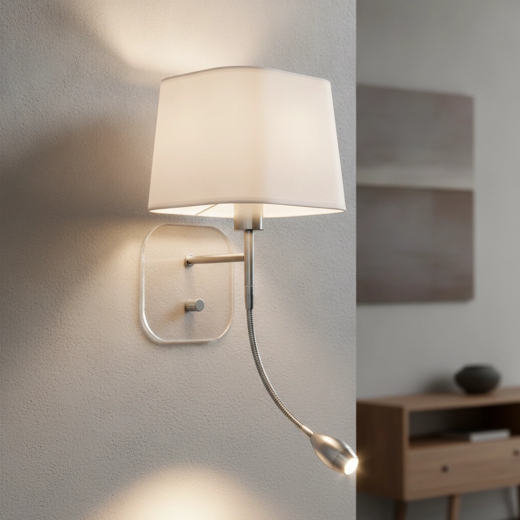Wall lamp Montato white with chrome
