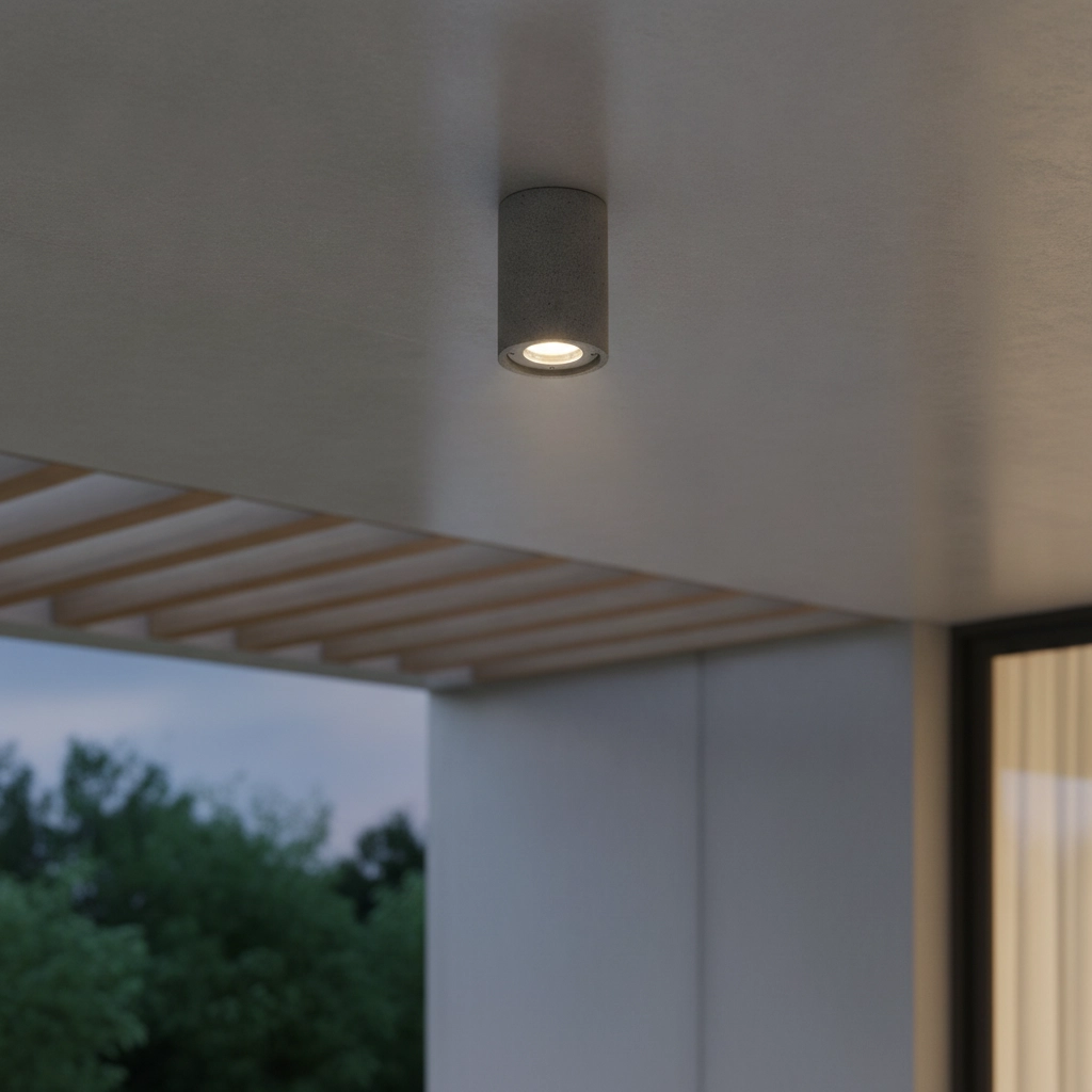 Ceiling spotlight Par black concrete