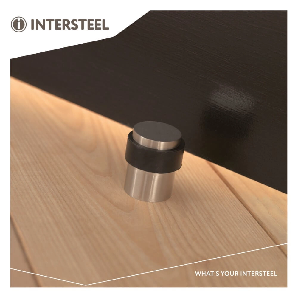 Doorstop Stelo Floor mounting stainless steel with ring Intersteel 8714186053447
