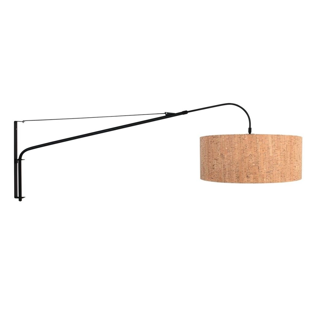 Black wall lamp Elegant Classy with cork cap Ø50cm