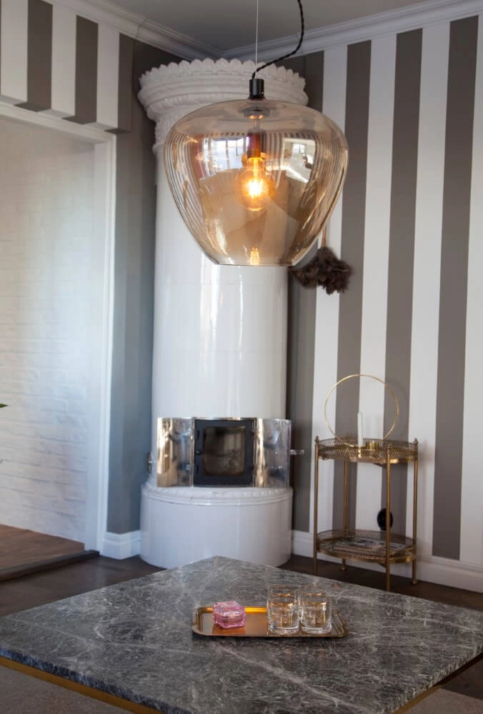Hanging lamp Bellissimo amber glass Ø40cm By Rydéns 7391741008701