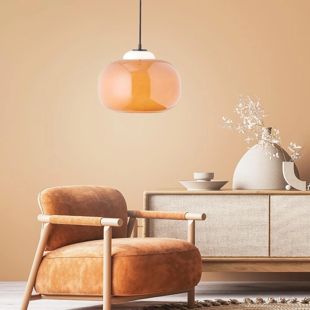 Pendant lamp Blop orange Brilliant 4004353413346