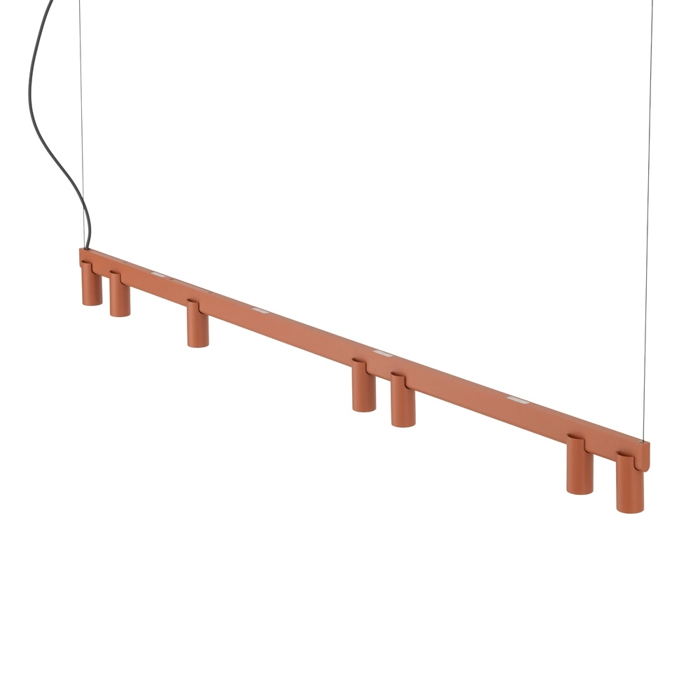 Design pendant lamp Fourty 7-light terracotta