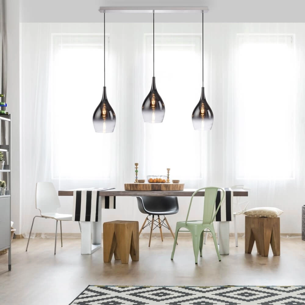 Modern pendant lamp Pilua 3-light straight Paul Neuhaus 4012248366103