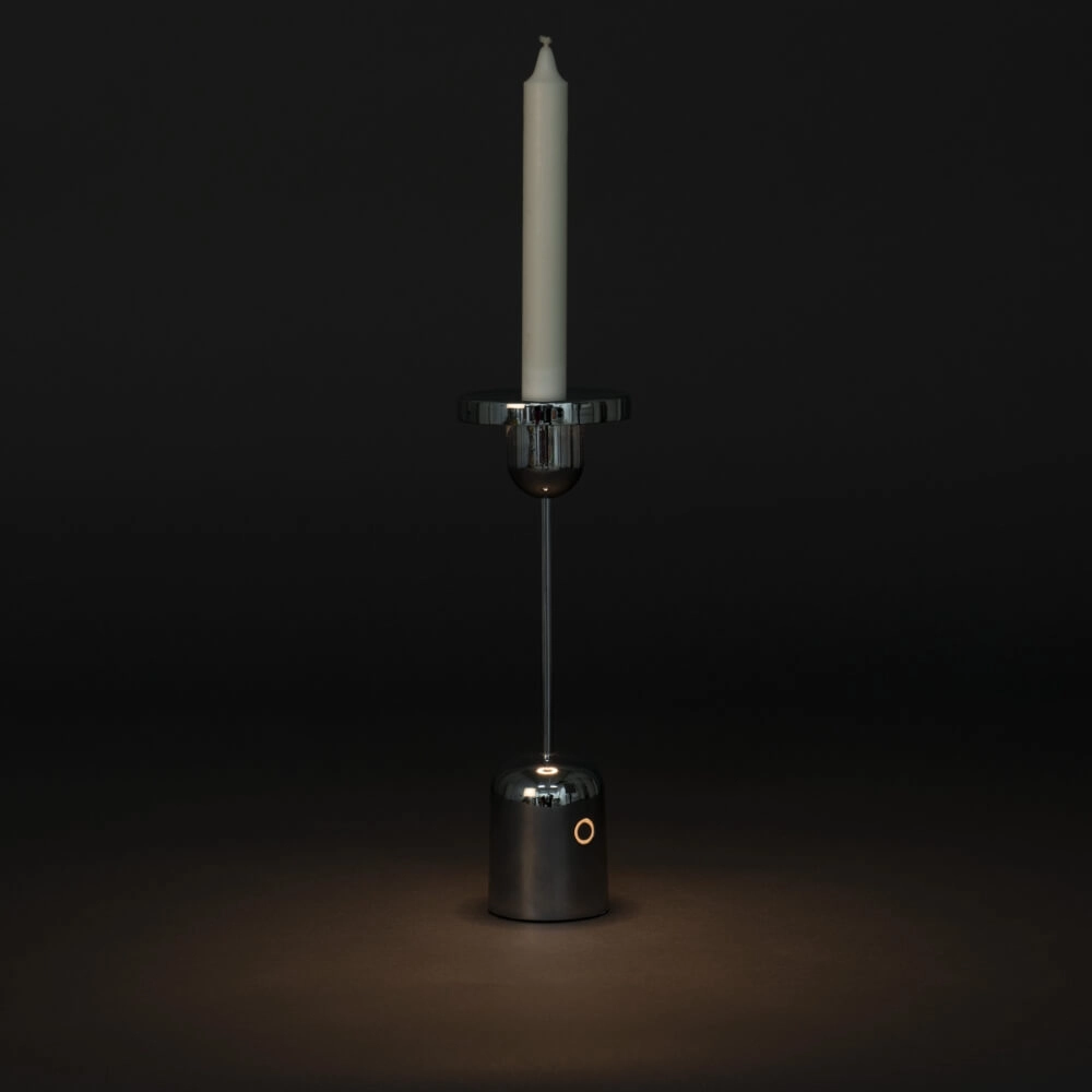Rechargeable table lamp Cassis Stainless steel for candlestick KonstSmide 7318307832006