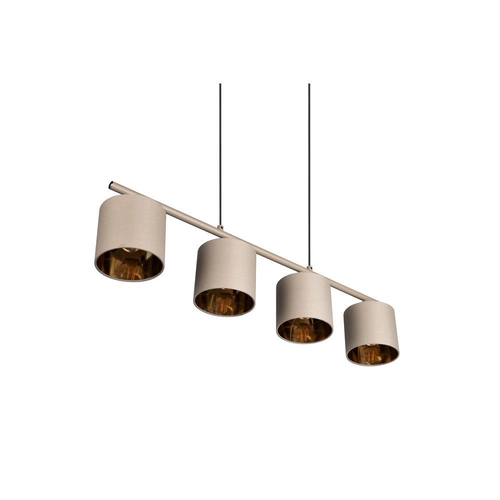 4-light pendant lamp Tommy sand brown