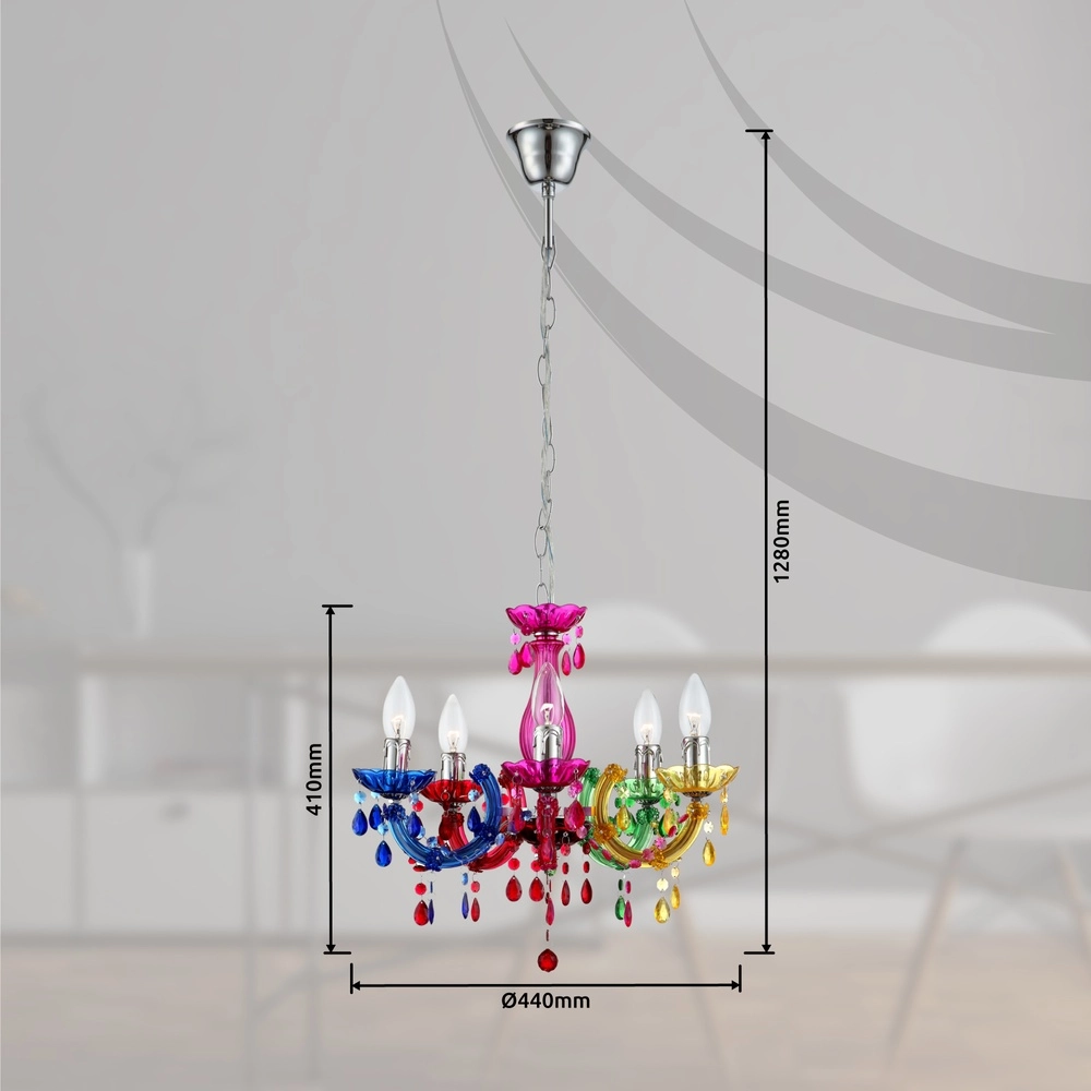 Chandelier Cuimbra Ii Colored Globo 9007371259755