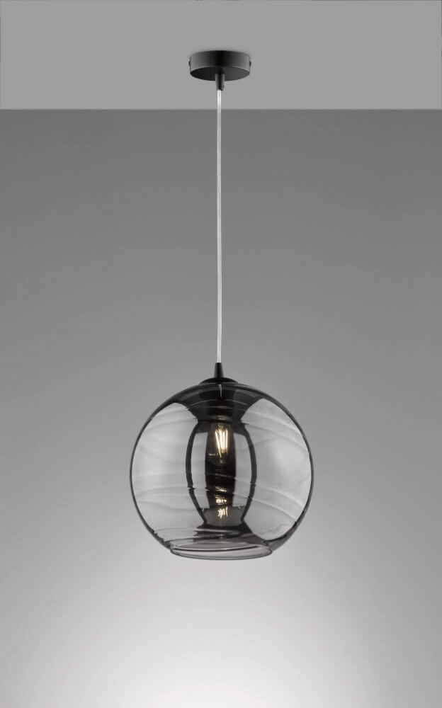 Glass hanging lamp Opie Ø 25cm Fischer & Honsel 4003694606677