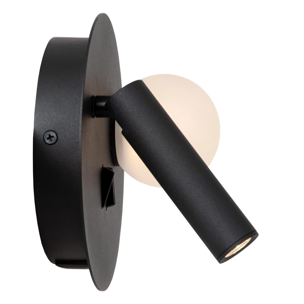 Design bedside lamp Matiz black with USB charging point Lucide 5411212771322