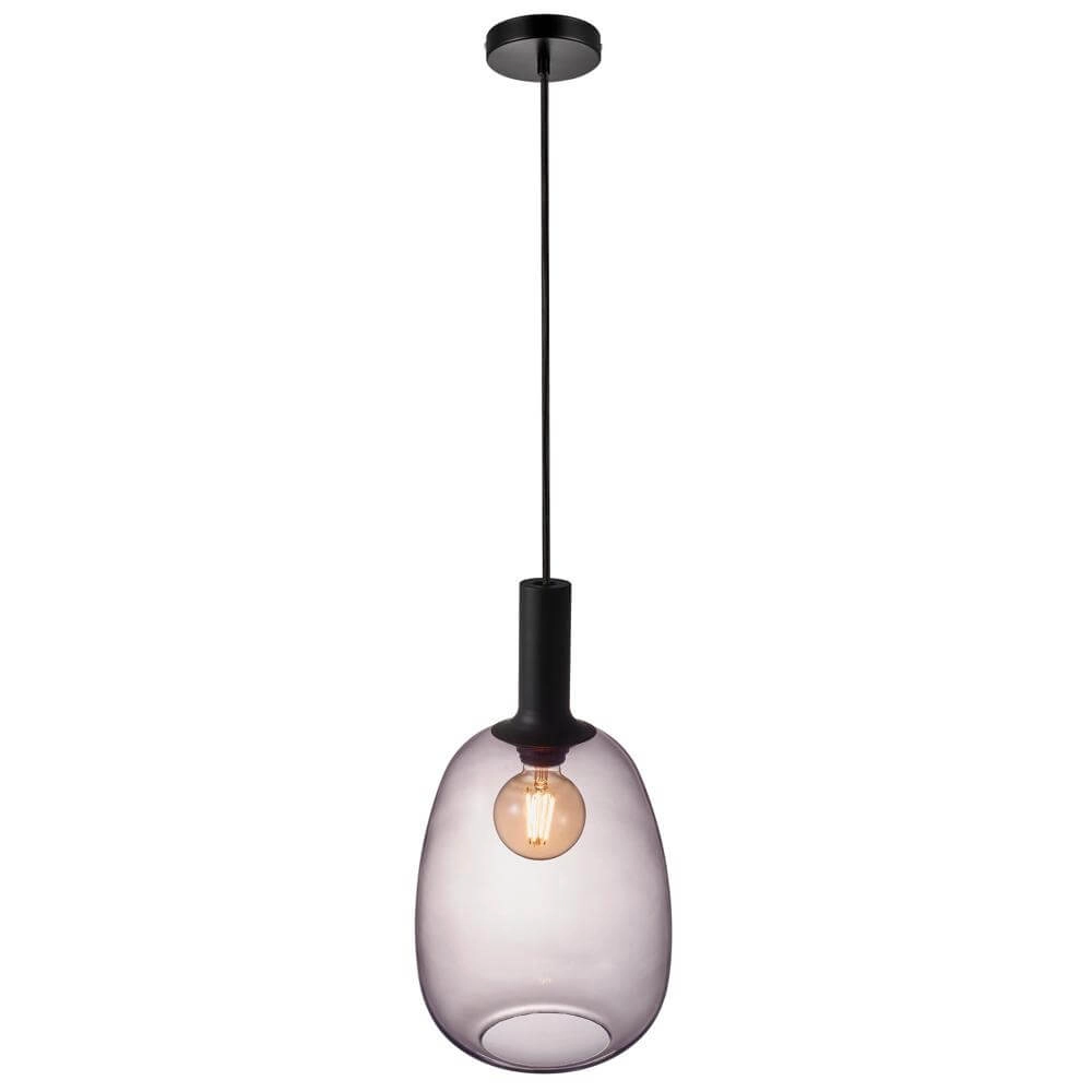 Glass pendant lamp Alton Ø 23cm smoke glass Nordlux 5701581452589