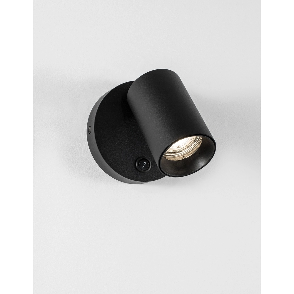 Wall spotlight Net Round Black Lyora 5212017422927