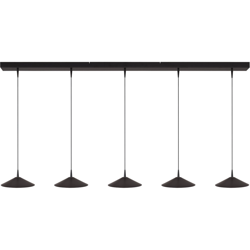 5-light pendant lamp Ceppo black Ø 22cm
