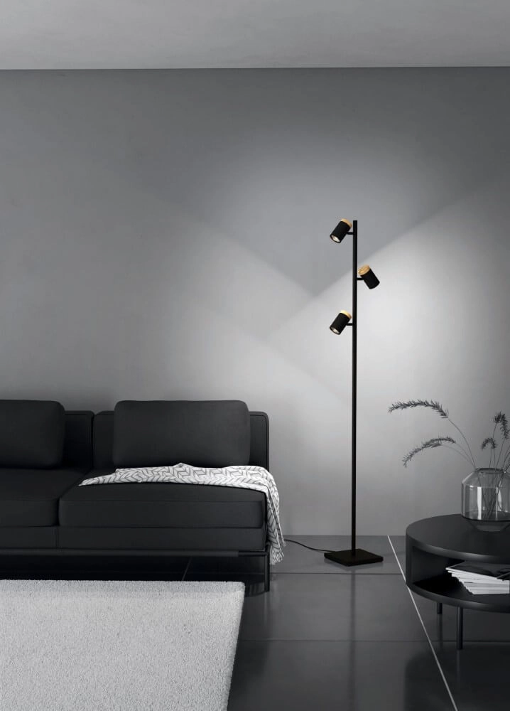Black reading lamp Cartagena 3-light Stars of Light 9008606221318
