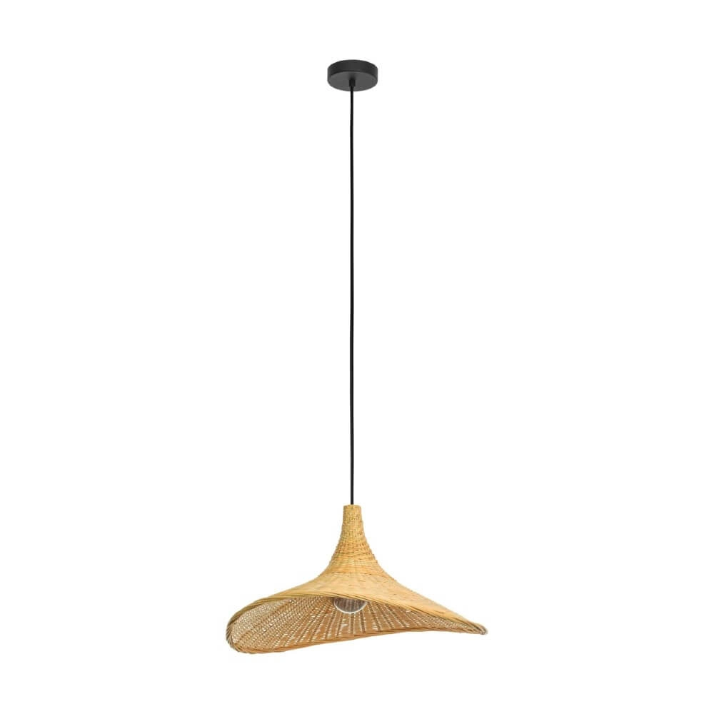 Wicker pendant lamp Haxey Ø 50cm