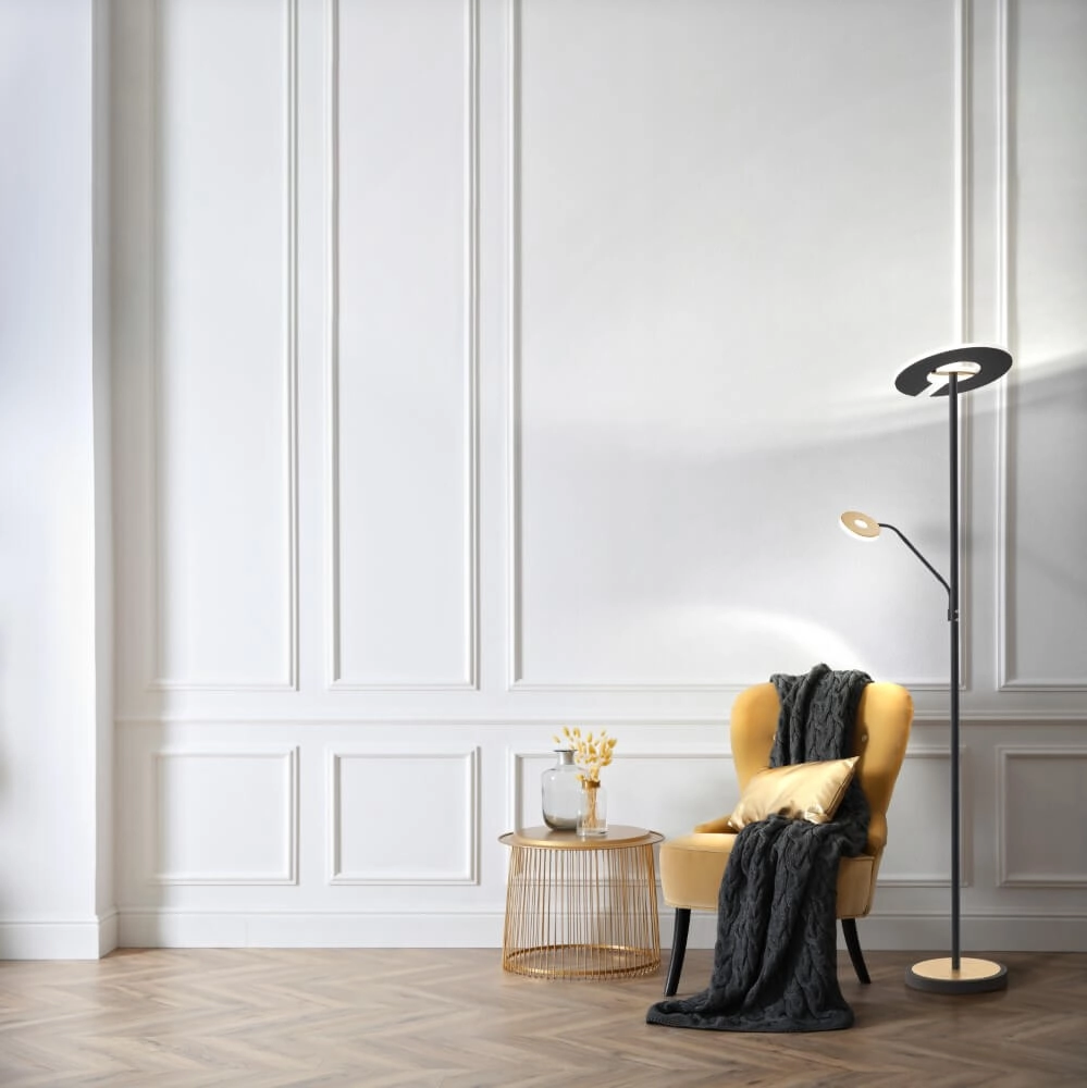 Reading lamp Dent black with gold Fischer & Honsel 4003694404662