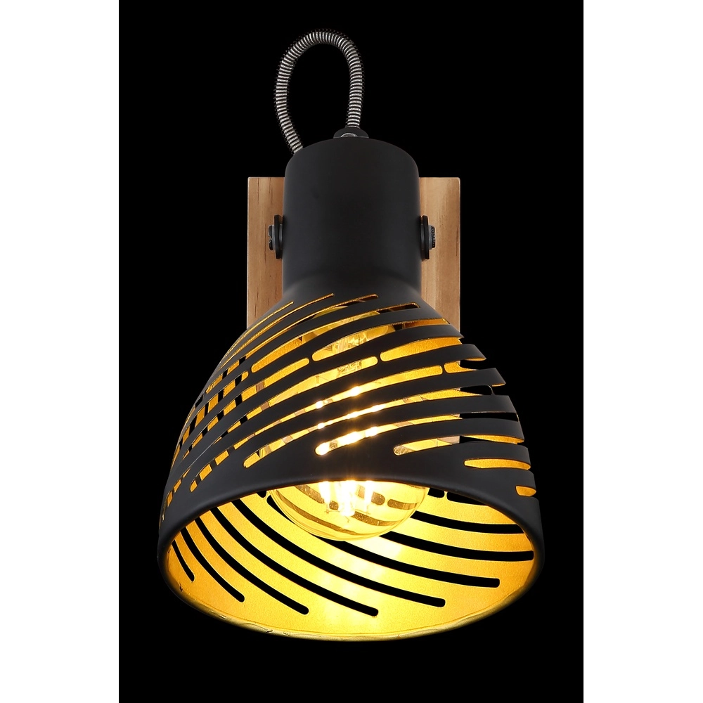 Wall lamp Lenna wood with black Globo 9007371419685