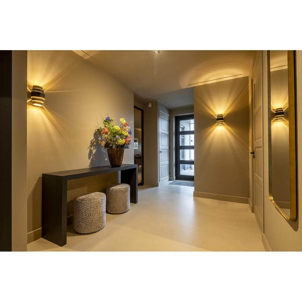 Design wall lamp Rolls Black with gold inside Artdelight 8720701101487