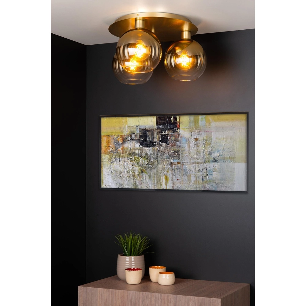 Ceiling lamp Marius 3-light gold Lucide 5411212740991