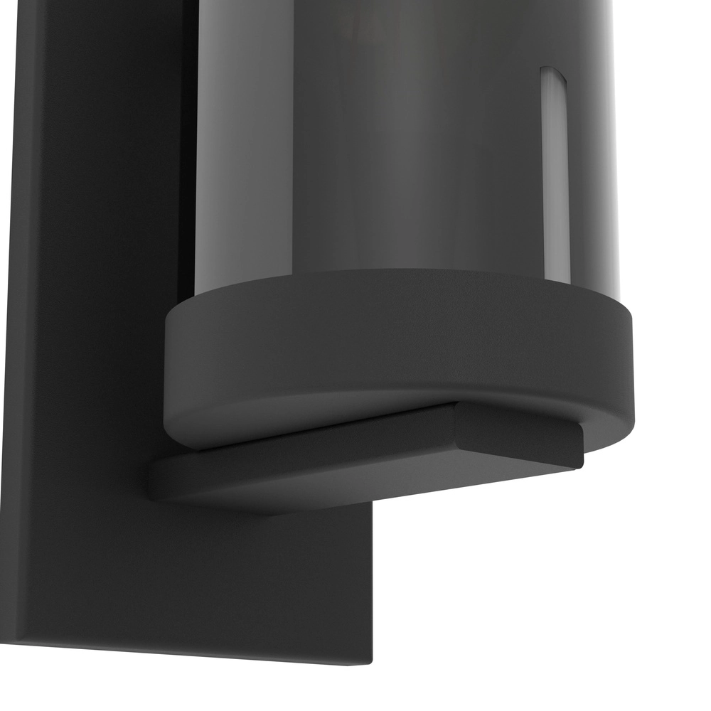 Black wall lamp Toothill with smoke glass Eglo 9002759440039