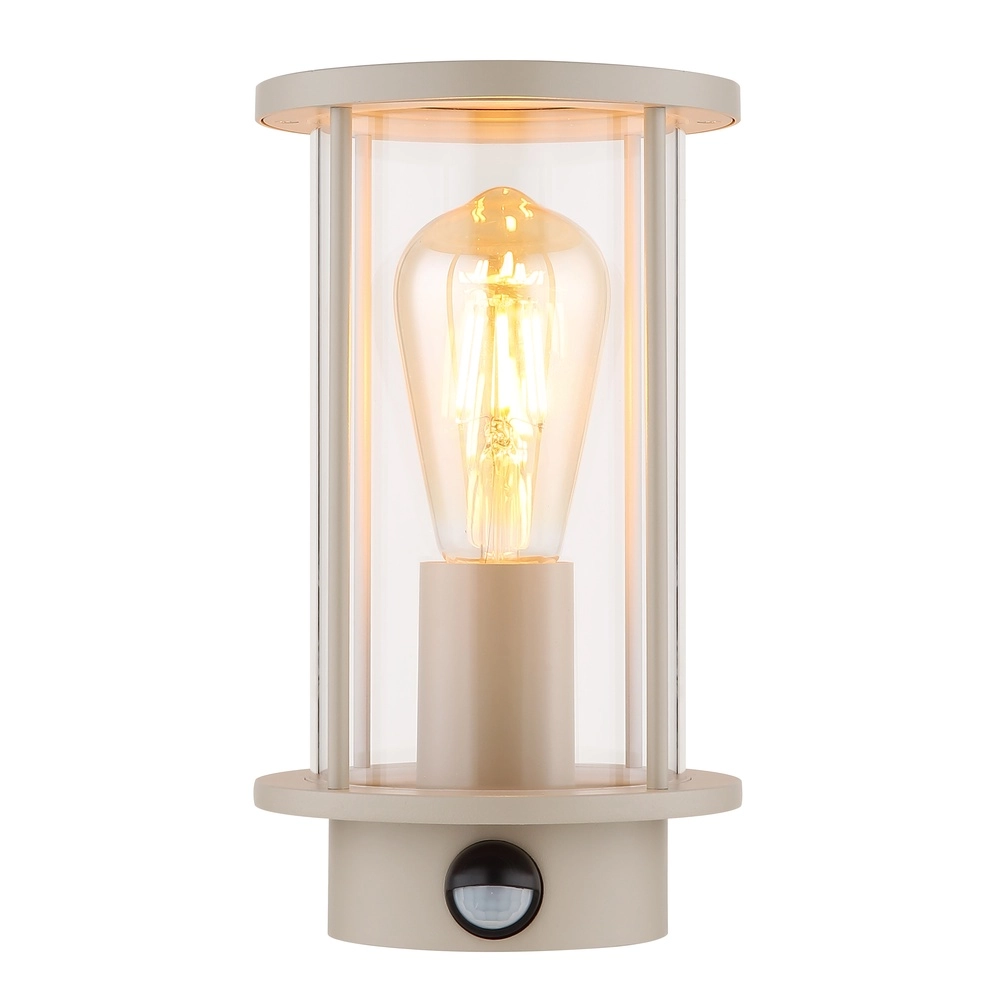 Outdoor wall lamp Gracey with sensor sand brown Globo 9007371593576