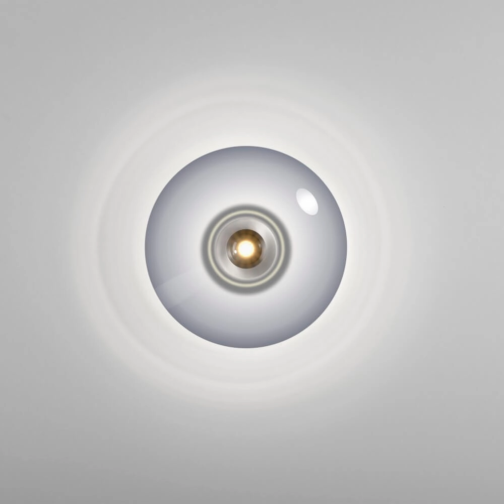 Designer ceiling lamp Pure Vitrum gray Paul Neuhaus 4012248382660