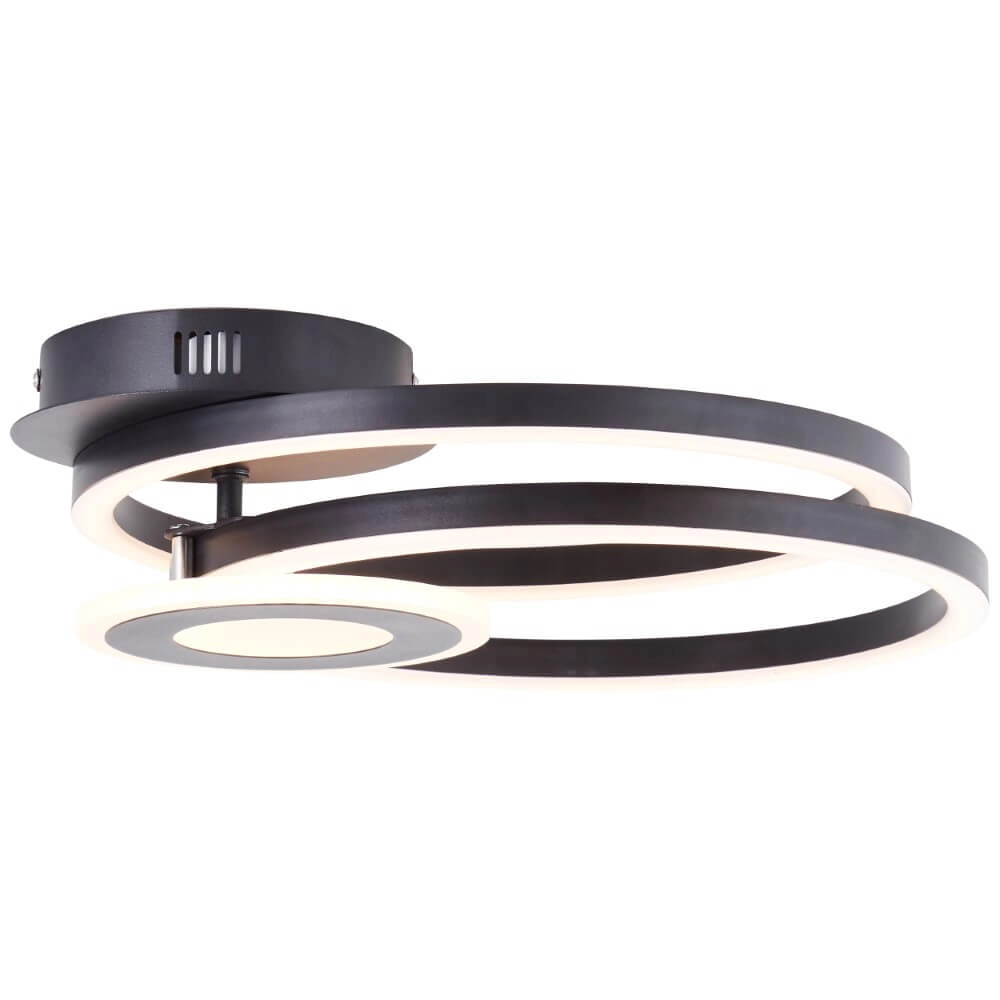 Ceiling lamp Bray Round Black Brilliant 4004353420023