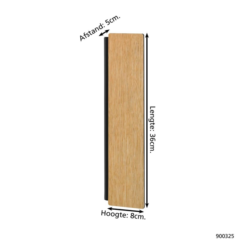Wooden wall lamp Zubialde Eglo 9008606327874