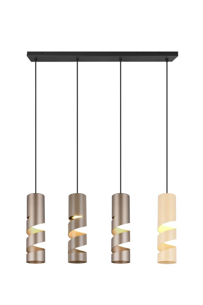 4-light tube pendant lamp Stream brown tones Trio 4017807614008