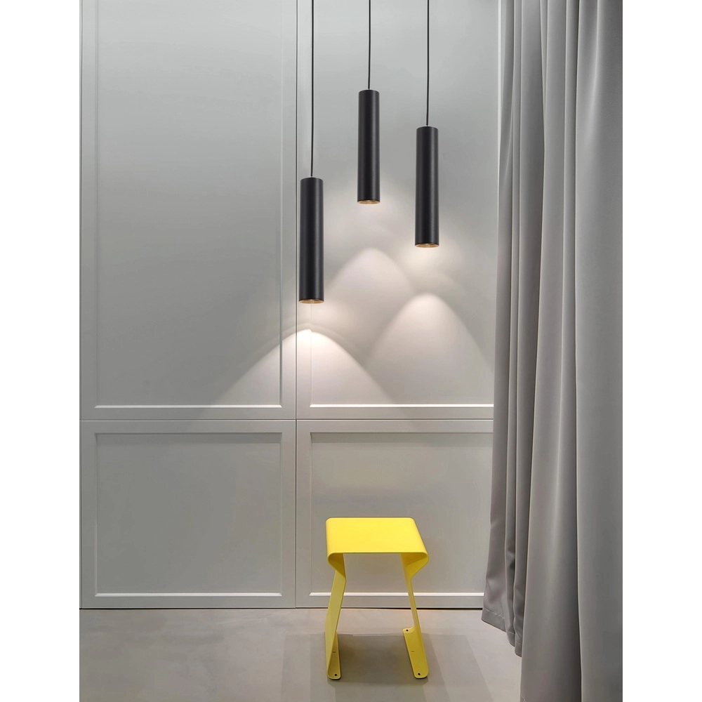 Sleek pendant lamp Gia black
