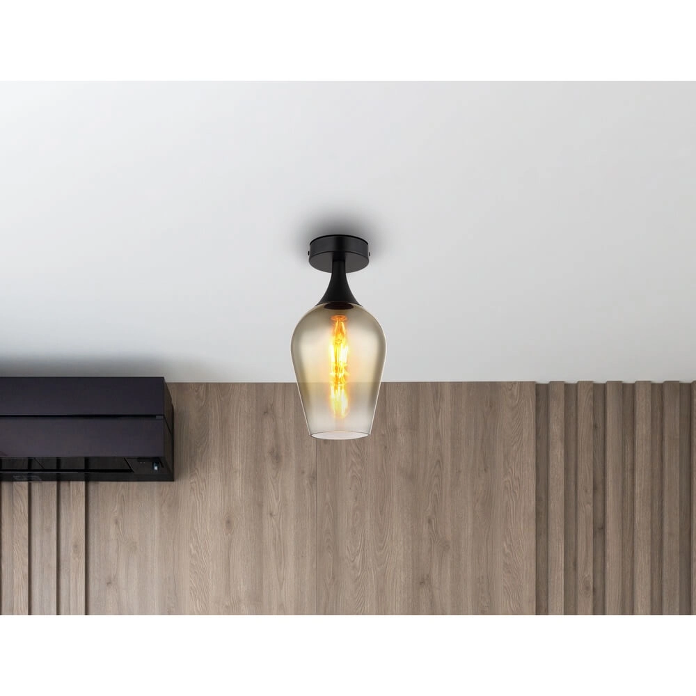 Ceiling lamp Lavus green glass Ø 15cm Globo 9007371468201