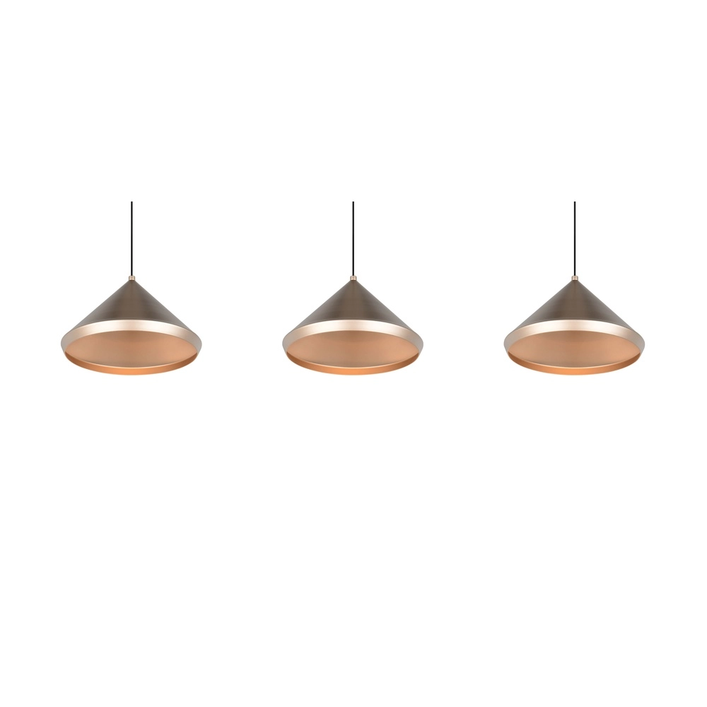 3-light pendant lamp Laguna coffee brown Trio 4017807671056