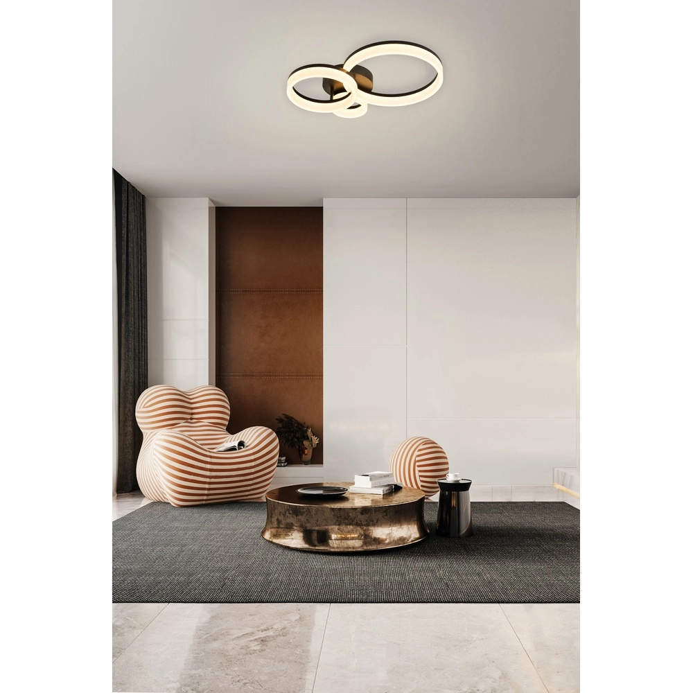 Ceiling lamp Triple black Searchlight 5053423302966