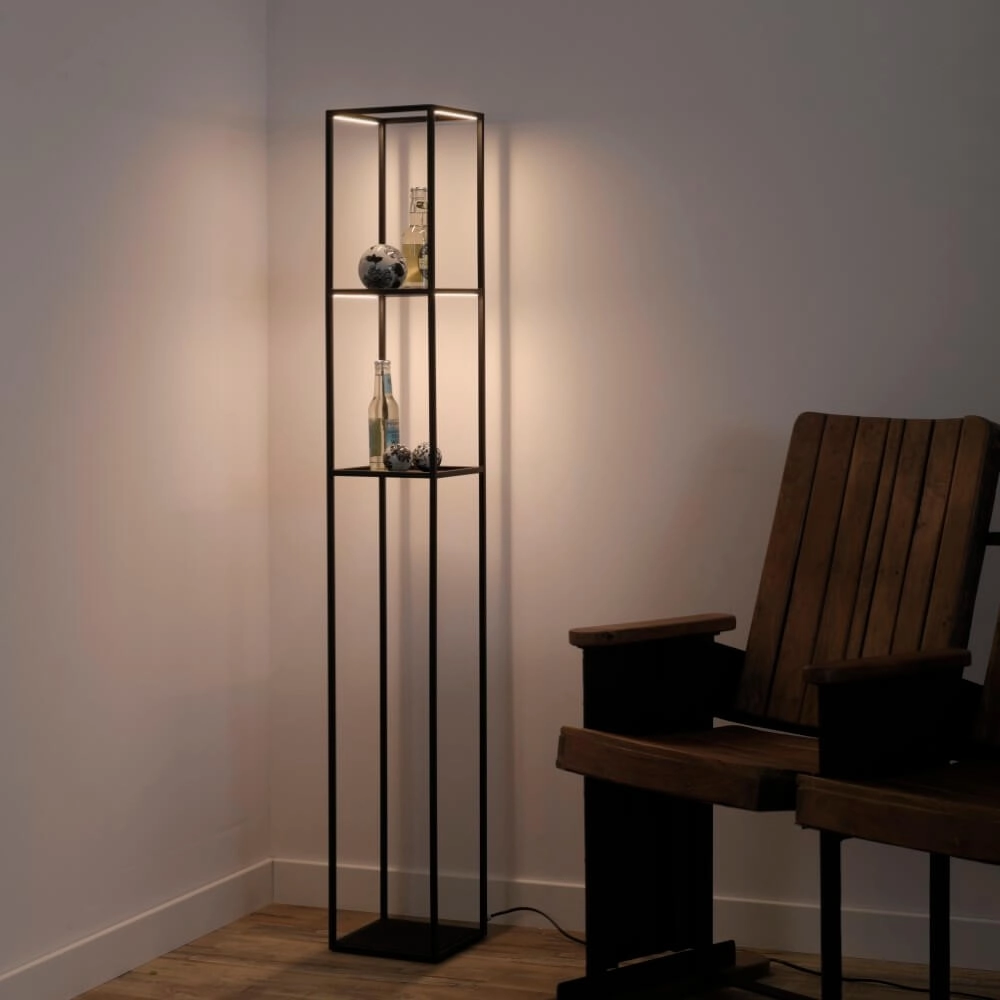 Sleek floor lamp Conni black Paul Neuhaus 4012248361009