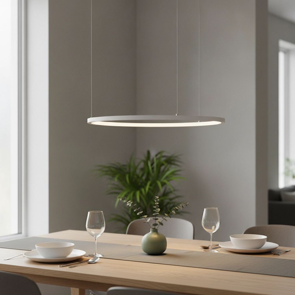Round pendant lamp Tarquin white Ø 60cm
