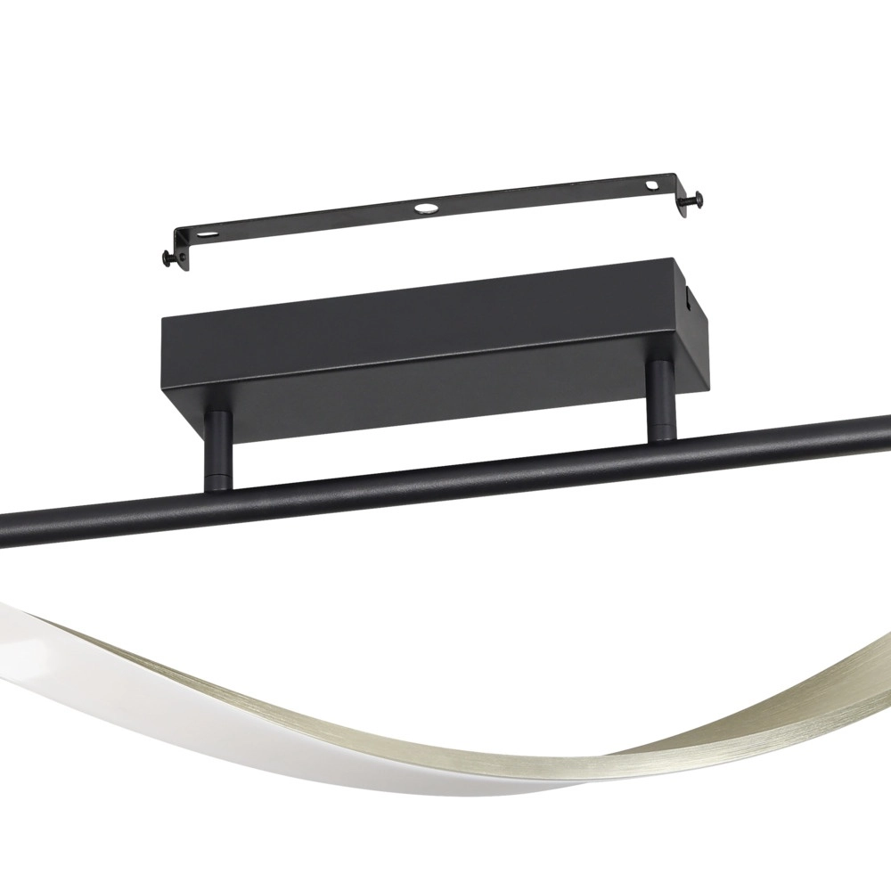 Ceiling lamp Conaprato black with gold Eglo 9008606357345