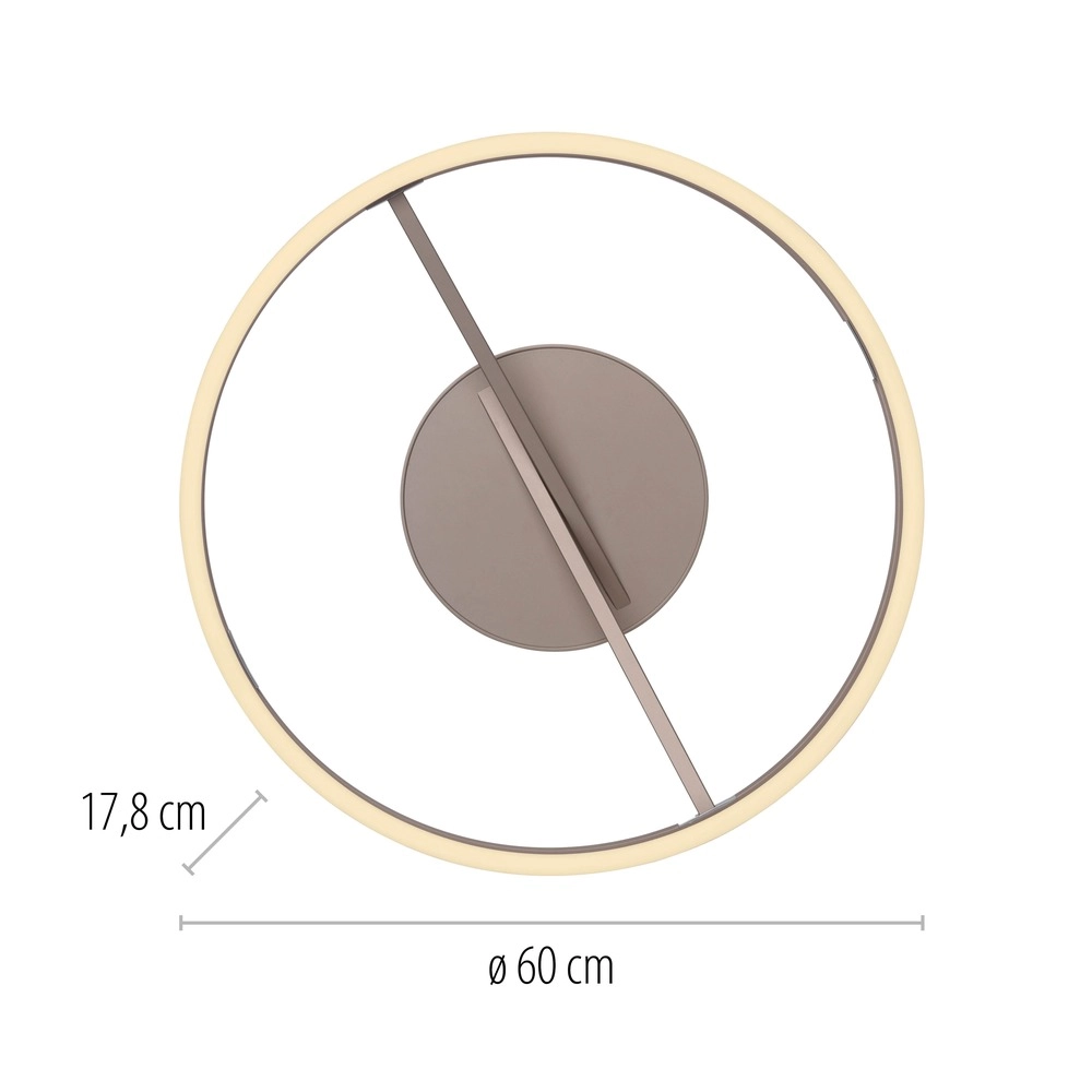 Led ceiling light Pure Loop Ø 60cm - bronce Paul Neuhaus 4012248398340