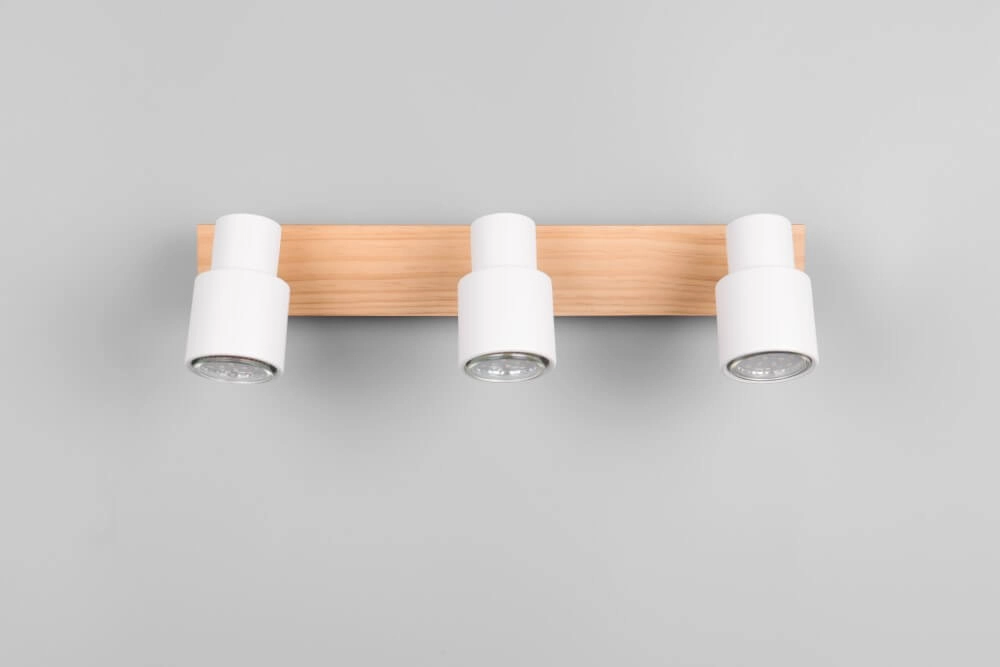 3-light ceiling lamp Pierre white with wood Trio 4017807638189