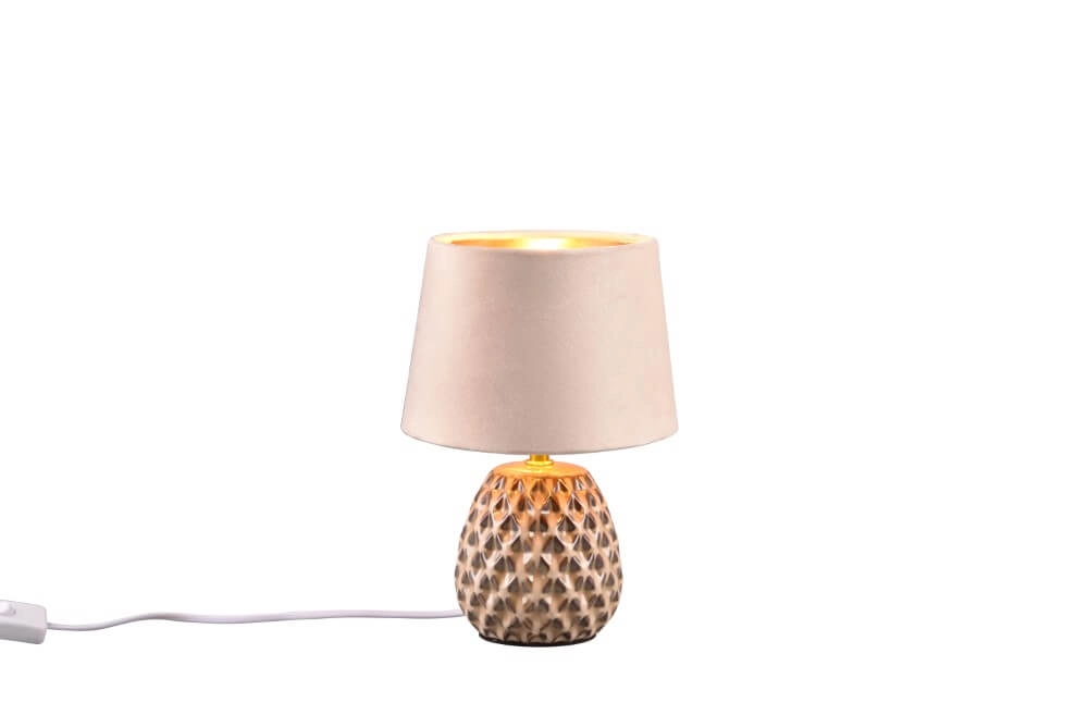 Brown table lamp Ariana with taupe shade S Trio 4017807574678