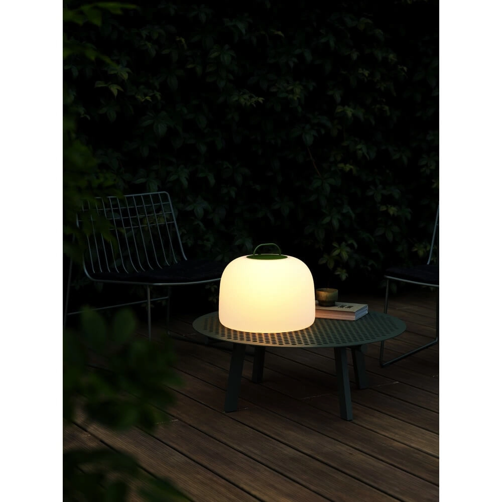 Table lamp Kettle To-Go rechargeable white with green Ø 36cm Nordlux 5704924012891