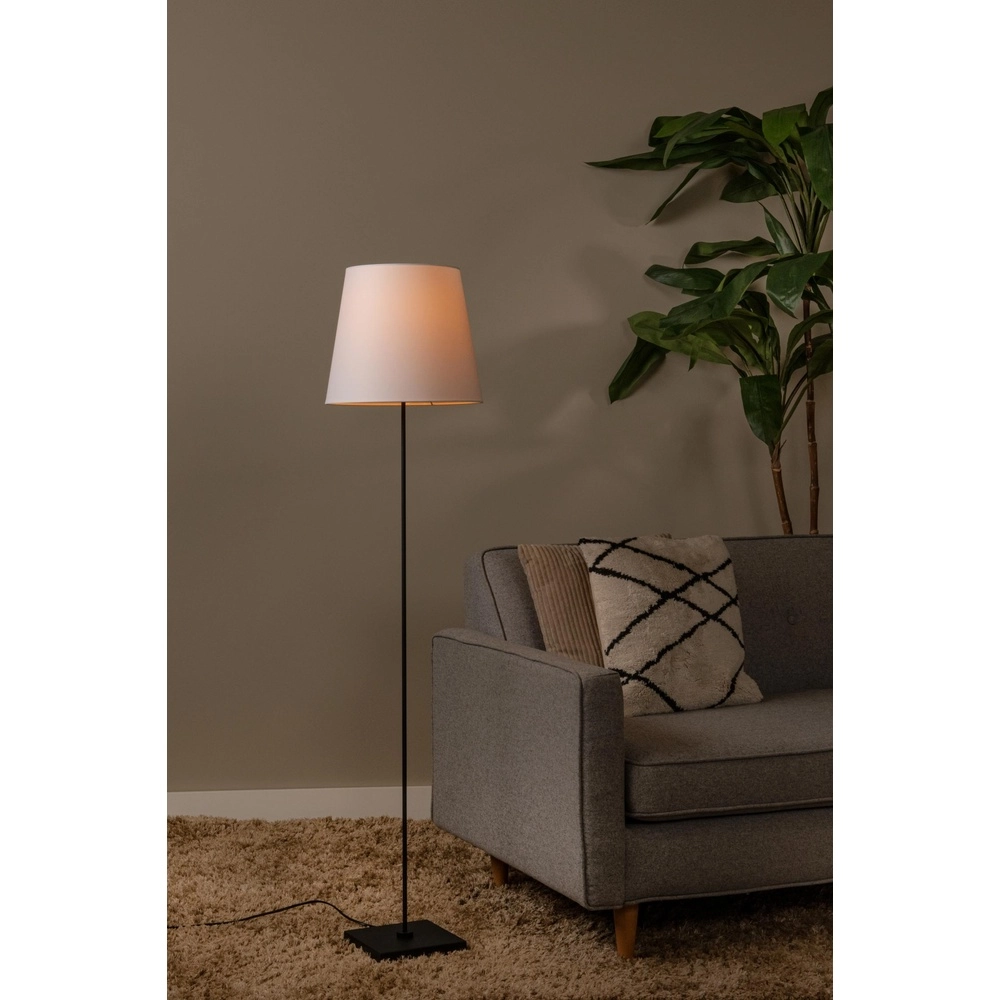 Floor lamp Pendio black with white hood Lucide 5411212194084